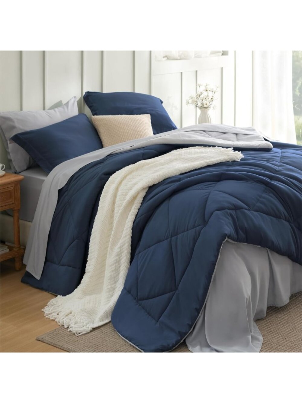 NWOT Bedsure Silver Gray Sheet Set (CA King) NO COMFORTER